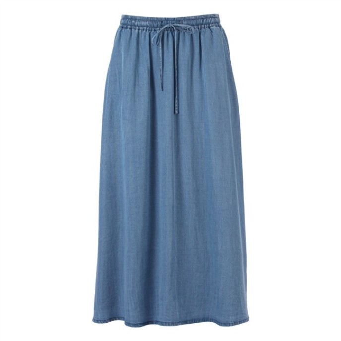 Enjoy Midi Rok tencel 938050 Demin blauw